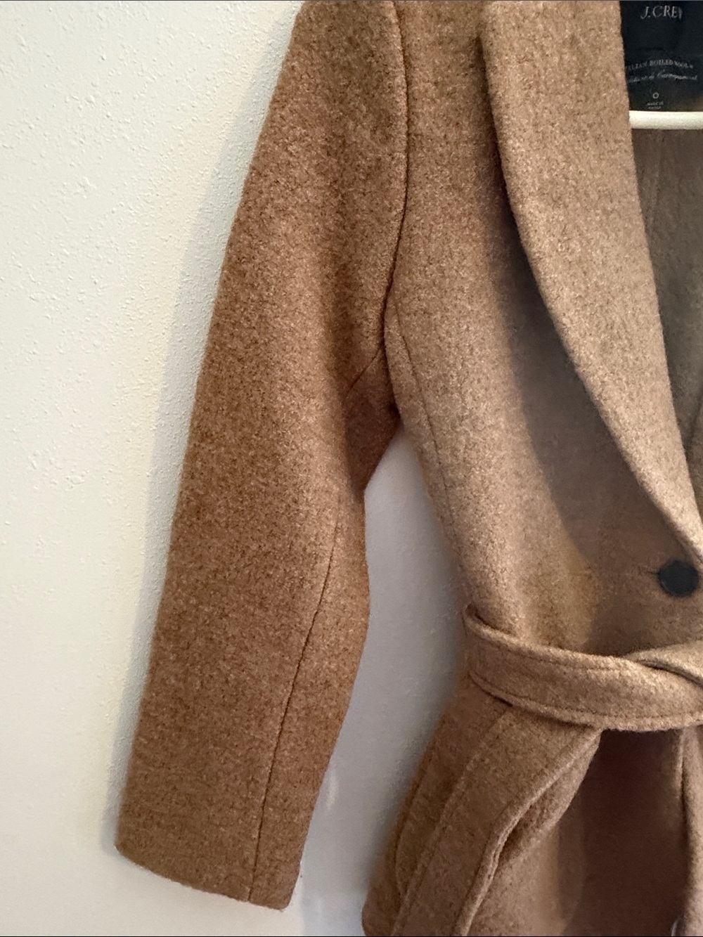 J. Crew Camel Wool-Blend Belted Coat - Picture 3 of 8